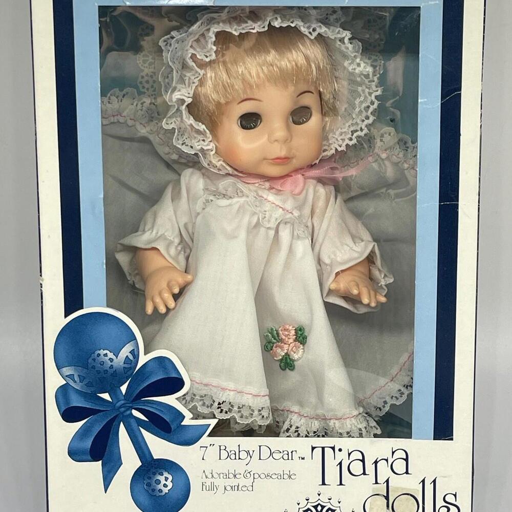 Baby Dear Doll 7" Tiara Dolls by Playmates Vintage 1981 New In Box‎